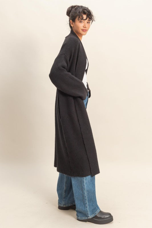 Longline Duster Sweater-Sweaters-Vixen Collection, Day Spa and Women's Boutique Located in Seattle, Washington