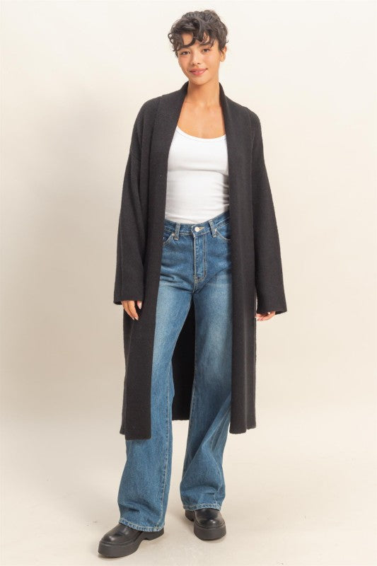 Longline Duster Sweater-Sweaters-Vixen Collection, Day Spa and Women's Boutique Located in Seattle, Washington