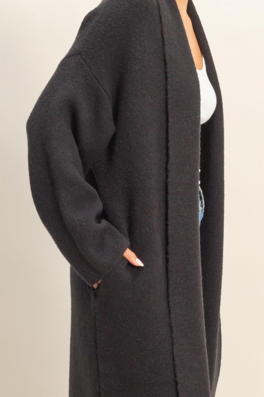 Longline Duster Sweater-Sweaters-Vixen Collection, Day Spa and Women's Boutique Located in Seattle, Washington