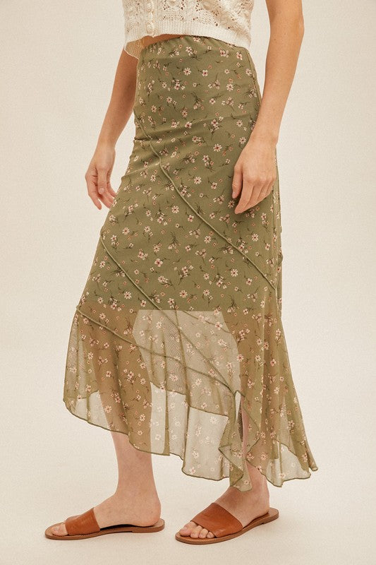 Ditsy Daisy Skirt-Skirts-Vixen Collection, Day Spa and Women's Boutique Located in Seattle, Washington