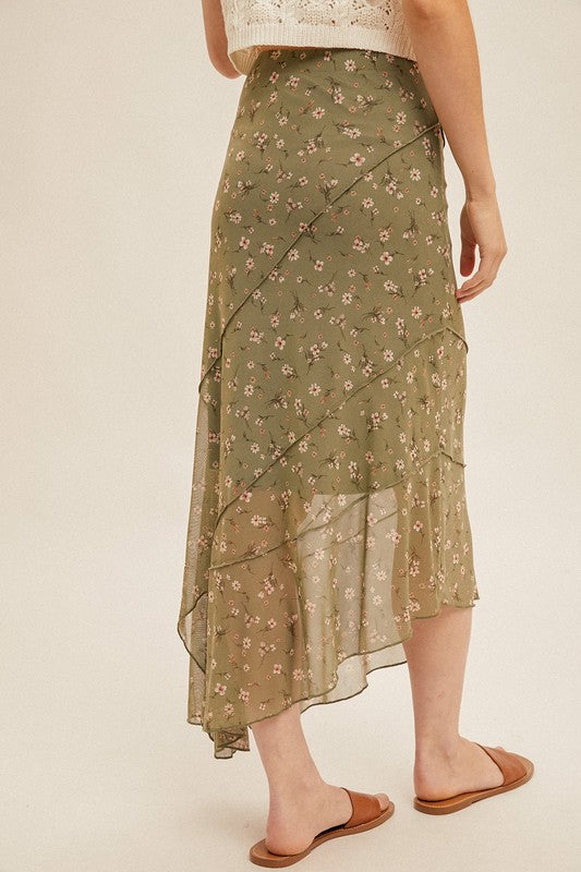 Ditsy Daisy Skirt-Skirts-Vixen Collection, Day Spa and Women's Boutique Located in Seattle, Washington