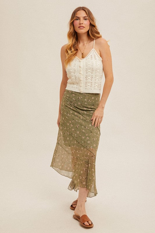 Ditsy Daisy Skirt-Skirts-Vixen Collection, Day Spa and Women's Boutique Located in Seattle, Washington