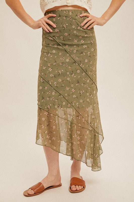 Ditsy Daisy Skirt-Skirts-Vixen Collection, Day Spa and Women's Boutique Located in Seattle, Washington