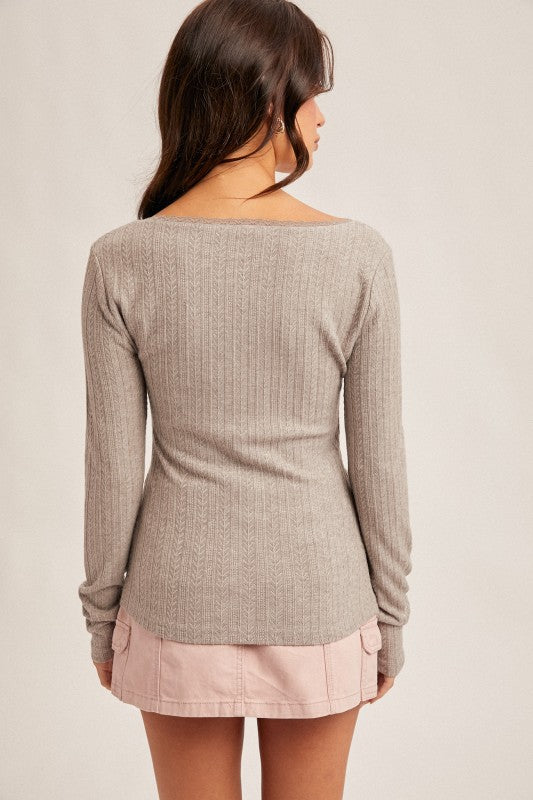 Lace Reverie Top-Long Sleeves-Vixen Collection, Day Spa and Women's Boutique Located in Seattle, Washington