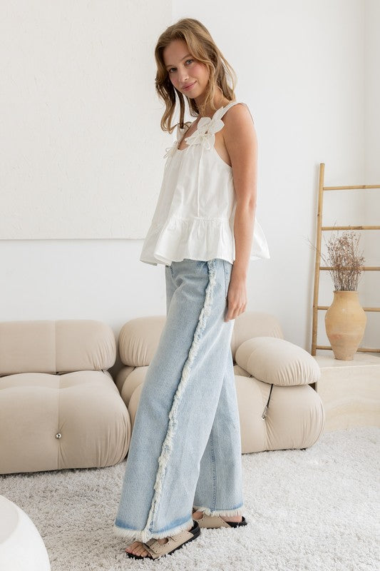 Bloom Bow Tank Top-Tank Tops-Vixen Collection, Day Spa and Women's Boutique Located in Seattle, Washington