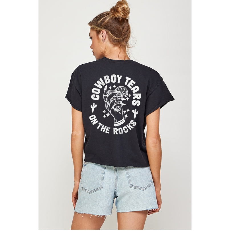 Cowboy Tears Graphic Tee-Short Sleeves-Vixen Collection, Day Spa and Women's Boutique Located in Seattle, Washington