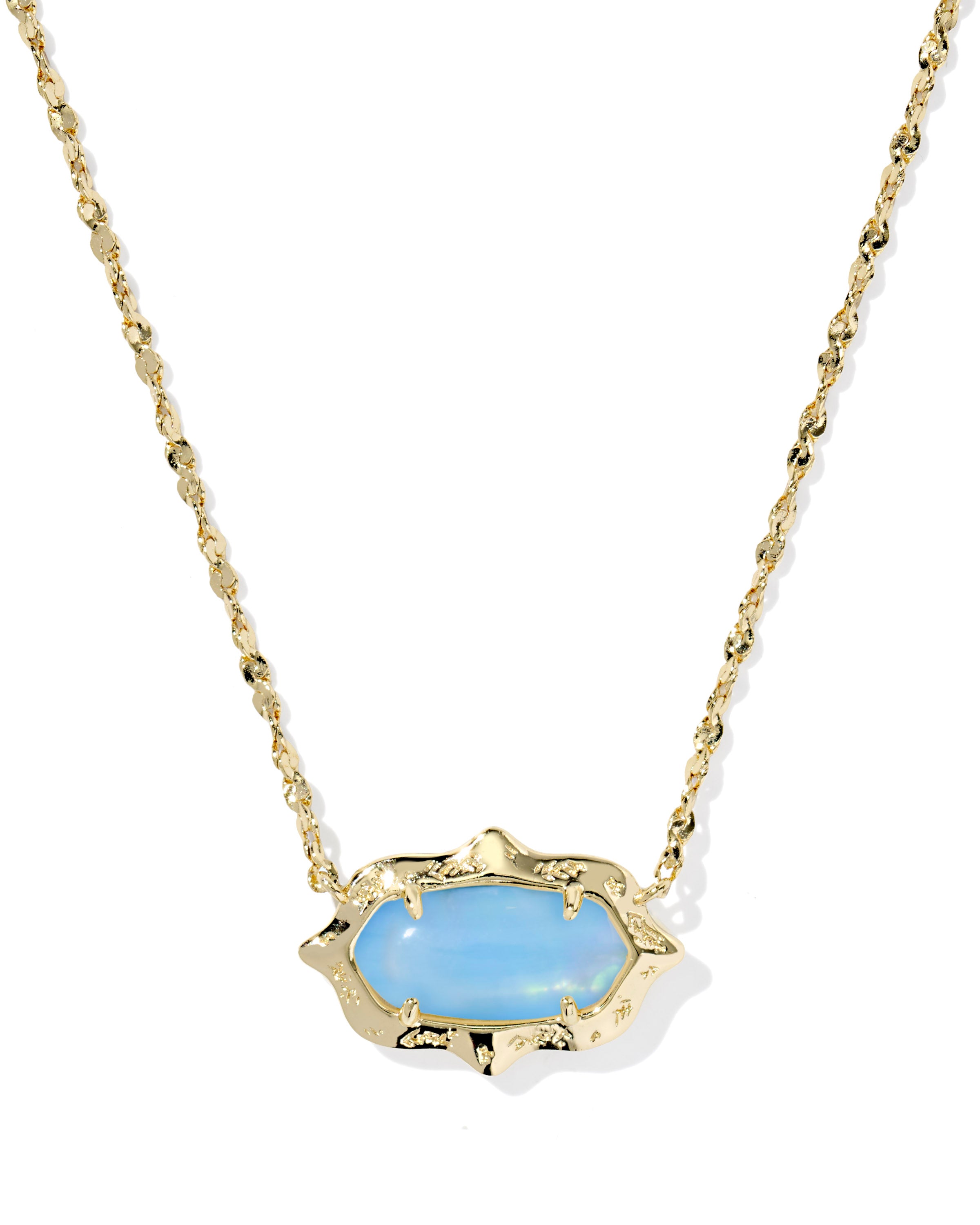 Elisa Scallop Frame Short Pendant Necklace-Necklaces-Vixen Collection, Day Spa and Women's Boutique Located in Seattle, Washington