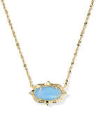 Elisa Scallop Frame Short Pendant Necklace-Necklaces-Vixen Collection, Day Spa and Women's Boutique Located in Seattle, Washington