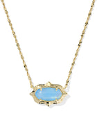 Elisa Scallop Frame Short Pendant Necklace-Necklaces-Vixen Collection, Day Spa and Women's Boutique Located in Seattle, Washington