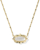 Elisa Scallop Frame Short Pendant Necklace-Necklaces-Vixen Collection, Day Spa and Women's Boutique Located in Seattle, Washington