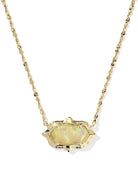 Elisa Scallop Frame Short Pendant Necklace-Necklaces-Vixen Collection, Day Spa and Women's Boutique Located in Seattle, Washington