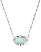 Elisa Scallop Frame Short Pendant Necklace-Necklaces-Vixen Collection, Day Spa and Women's Boutique Located in Seattle, Washington