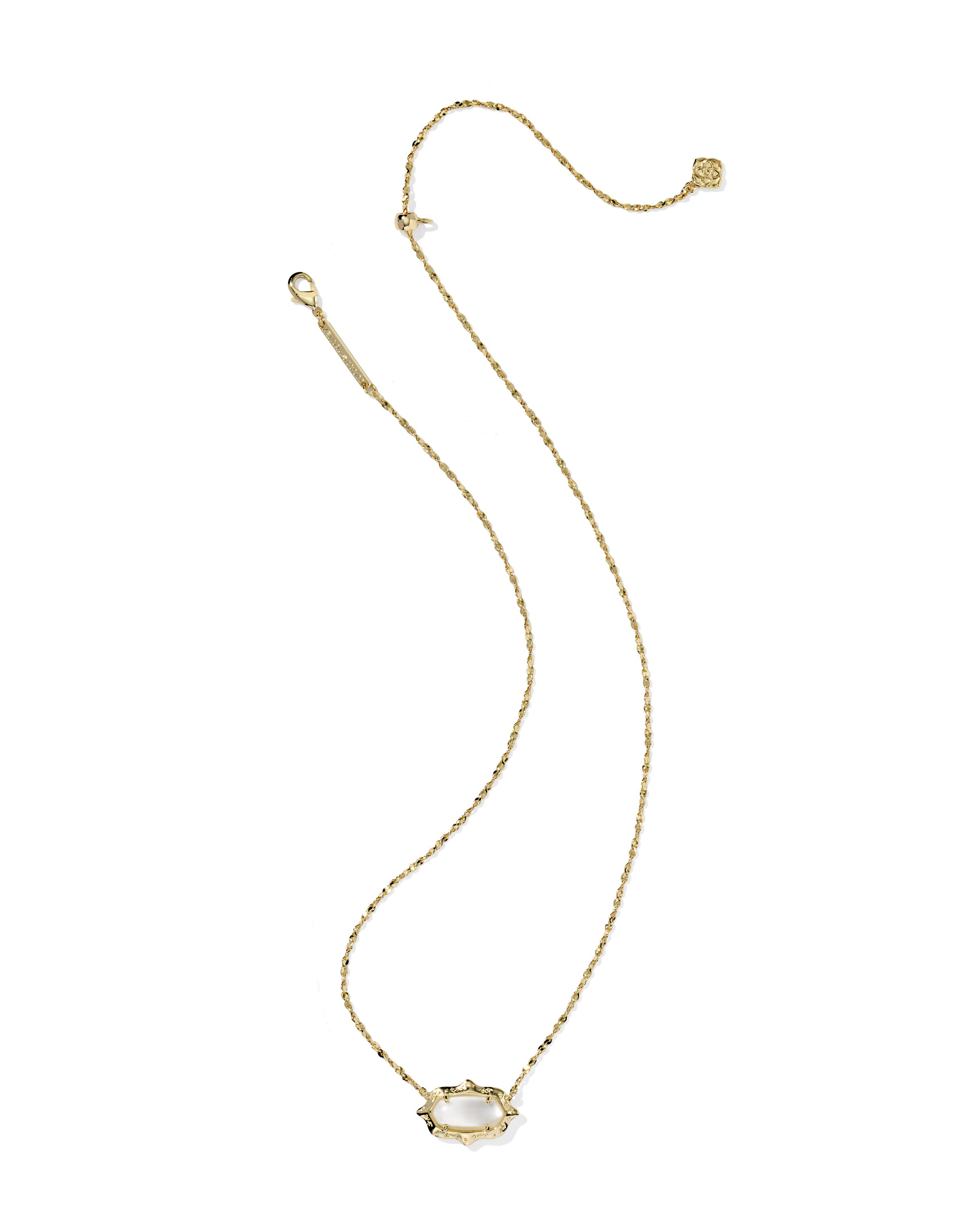 Elisa Scallop Frame Short Pendant Necklace-Necklaces-Vixen Collection, Day Spa and Women's Boutique Located in Seattle, Washington