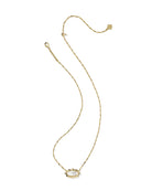 Elisa Scallop Frame Short Pendant Necklace-Necklaces-Vixen Collection, Day Spa and Women's Boutique Located in Seattle, Washington