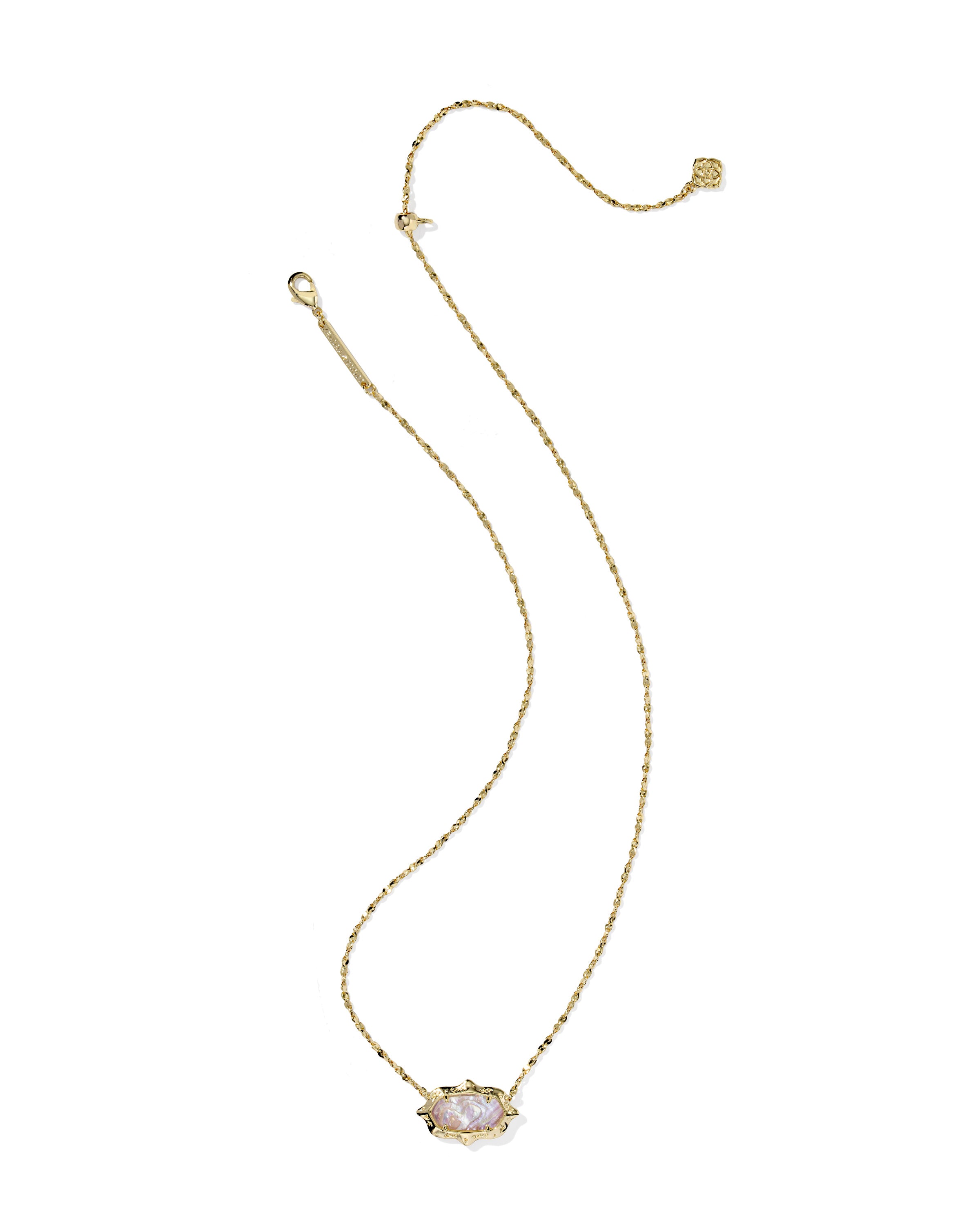 Elisa Scallop Frame Short Pendant Necklace-Necklaces-Vixen Collection, Day Spa and Women's Boutique Located in Seattle, Washington