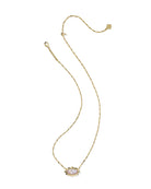 Elisa Scallop Frame Short Pendant Necklace-Necklaces-Vixen Collection, Day Spa and Women's Boutique Located in Seattle, Washington