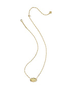 Elisa Scallop Frame Short Pendant Necklace-Necklaces-Vixen Collection, Day Spa and Women's Boutique Located in Seattle, Washington