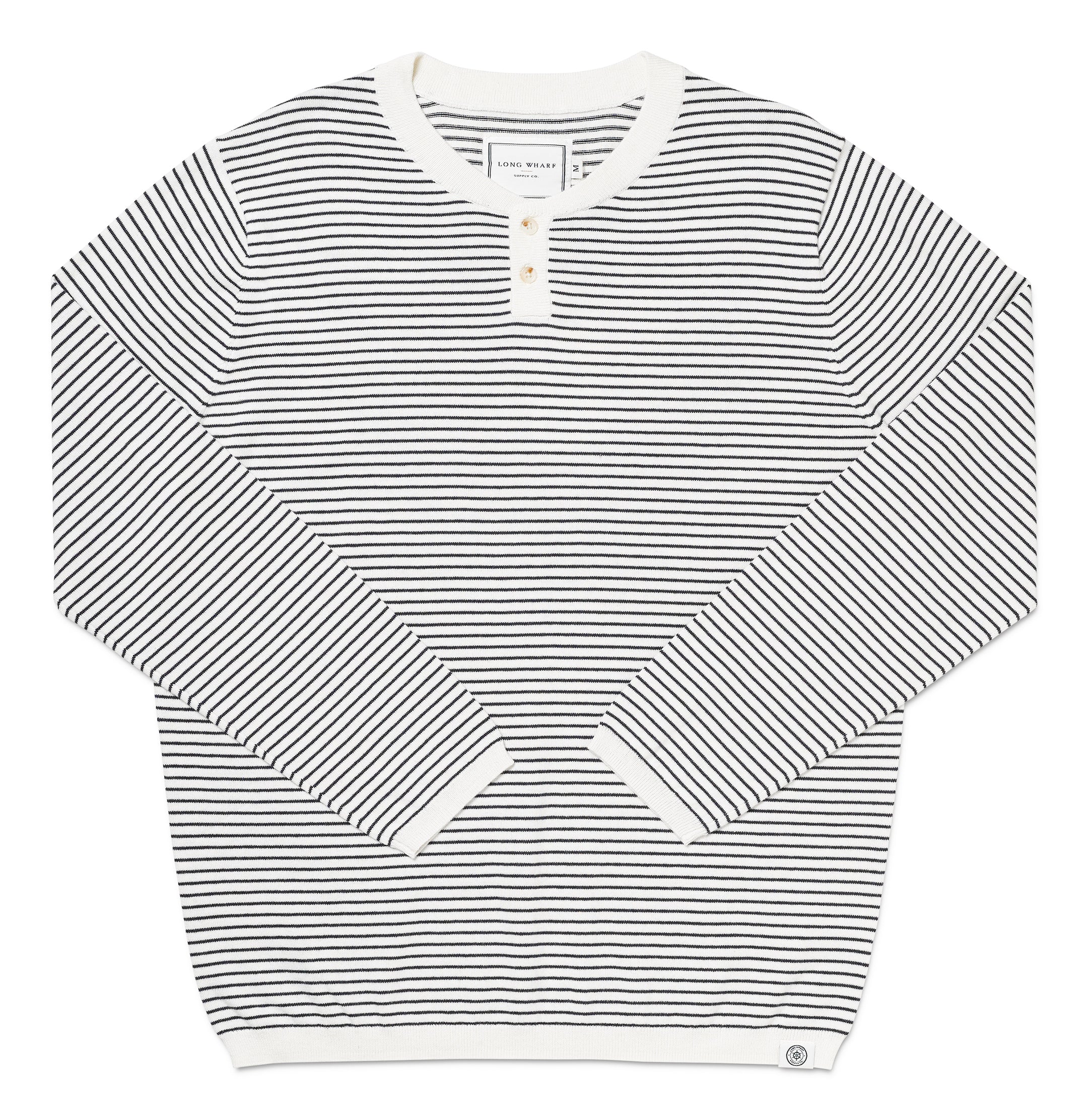 Seawell™ Striped Knit Henley-Men's Tops-Vixen Collection, Day Spa and Women's Boutique Located in Seattle, Washington