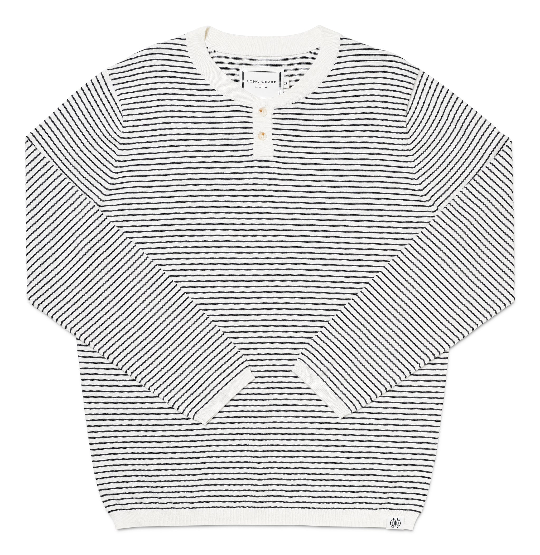 Seawell™ Striped Knit Henley-Men's Tops-Vixen Collection, Day Spa and Women's Boutique Located in Seattle, Washington