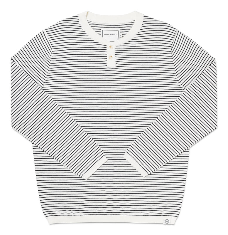 Seawell™ Striped Knit Henley-Men's Tops-Vixen Collection, Day Spa and Women's Boutique Located in Seattle, Washington
