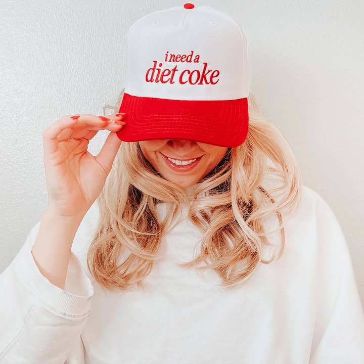 I Need A Diet Coke Trucker Hat-Hats-Vixen Collection, Day Spa and Women's Boutique Located in Seattle, Washington