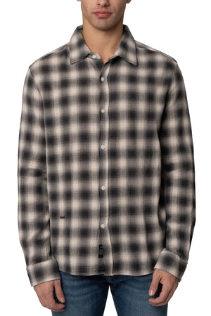 Asphalt Check Flannel-Men's Tops-Vixen Collection, Day Spa and Women's Boutique Located in Seattle, Washington