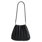 Carrie Pleated Vegan Shoulder Bag-Bags + Wallets-Vixen Collection, Day Spa and Women's Boutique Located in Seattle, Washington