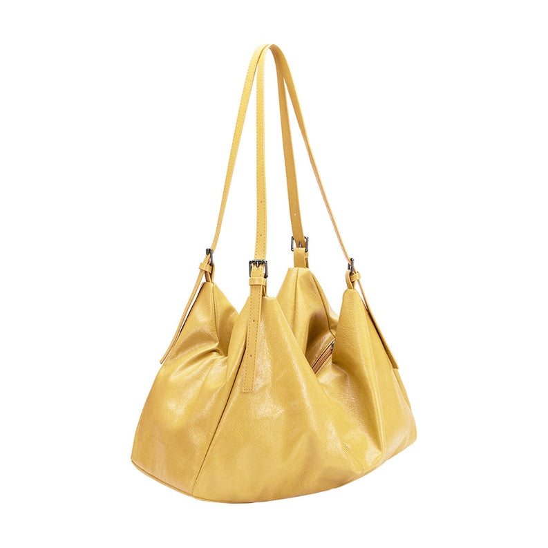 Samantha Yellow Recycled Vegan Tote Bag-Bags + Wallets-Vixen Collection, Day Spa and Women's Boutique Located in Seattle, Washington