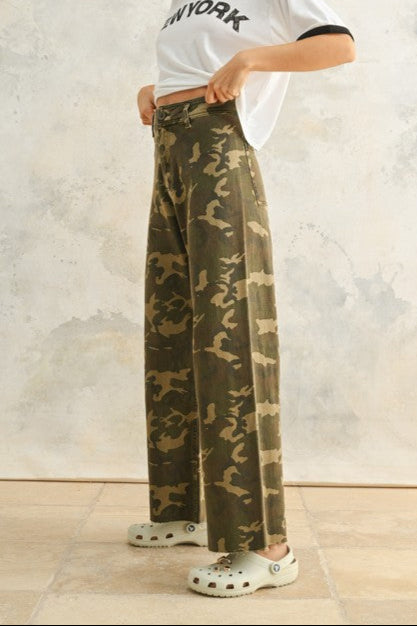Women's Camo Wide Leg Pants | Vixen Collection
