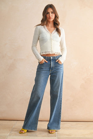 Lovely in Lace Cardigan-Sweaters-Vixen Collection, Day Spa and Women's Boutique Located in Seattle, Washington