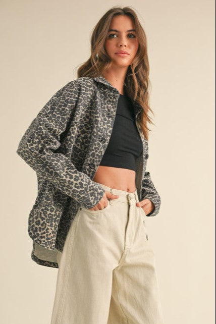 The Wild Edit Shacket-Jackets-Vixen Collection, Day Spa and Women's Boutique Located in Seattle, Washington