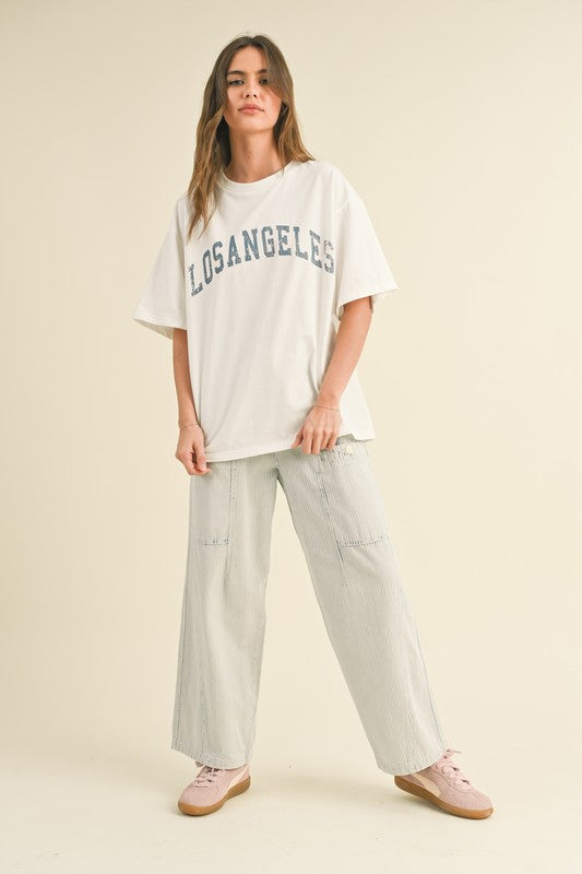 Sea Stitched Barrel Pants-Pants-Vixen Collection, Day Spa and Women's Boutique Located in Seattle, Washington