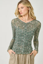 Wildflower Riot Mesh Top-Long Sleeves-Vixen Collection, Day Spa and Women's Boutique Located in Seattle, Washington