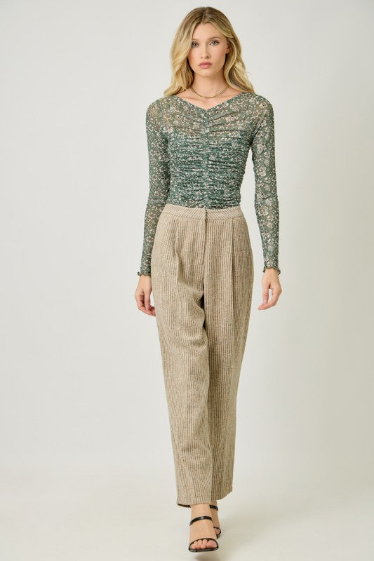 Wildflower Riot Mesh Top-Long Sleeves-Vixen Collection, Day Spa and Women's Boutique Located in Seattle, Washington