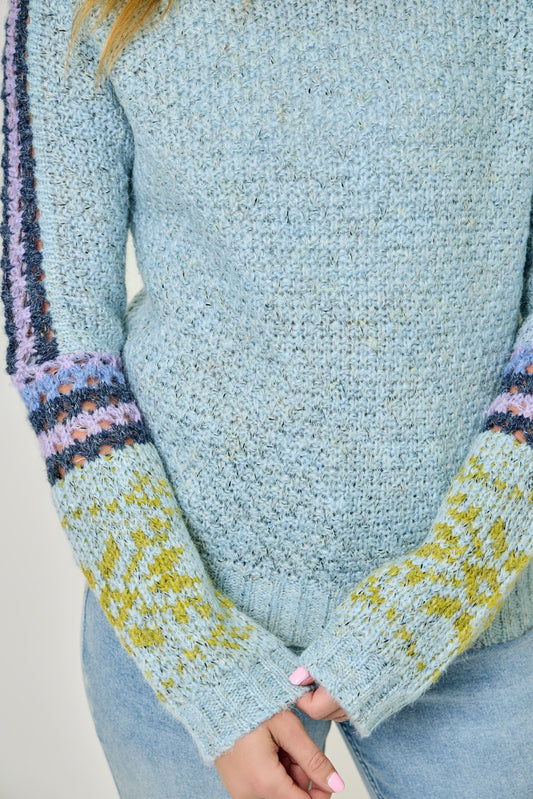 Fair Isle Sweater-Sweaters-Vixen Collection, Day Spa and Women's Boutique Located in Seattle, Washington