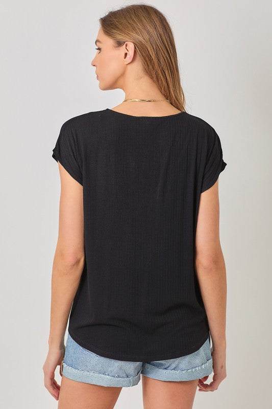 Leilani Surplice Top-Short Sleeves-Vixen Collection, Day Spa and Women's Boutique Located in Seattle, Washington