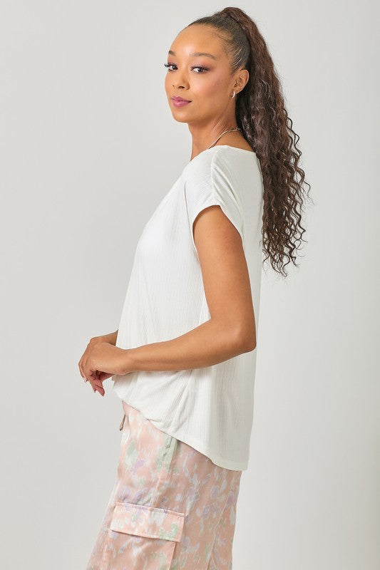Leilani Surplice Top-Short Sleeves-Vixen Collection, Day Spa and Women's Boutique Located in Seattle, Washington