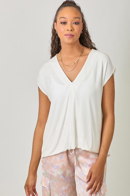 Leilani Surplice Top-Short Sleeves-Vixen Collection, Day Spa and Women's Boutique Located in Seattle, Washington