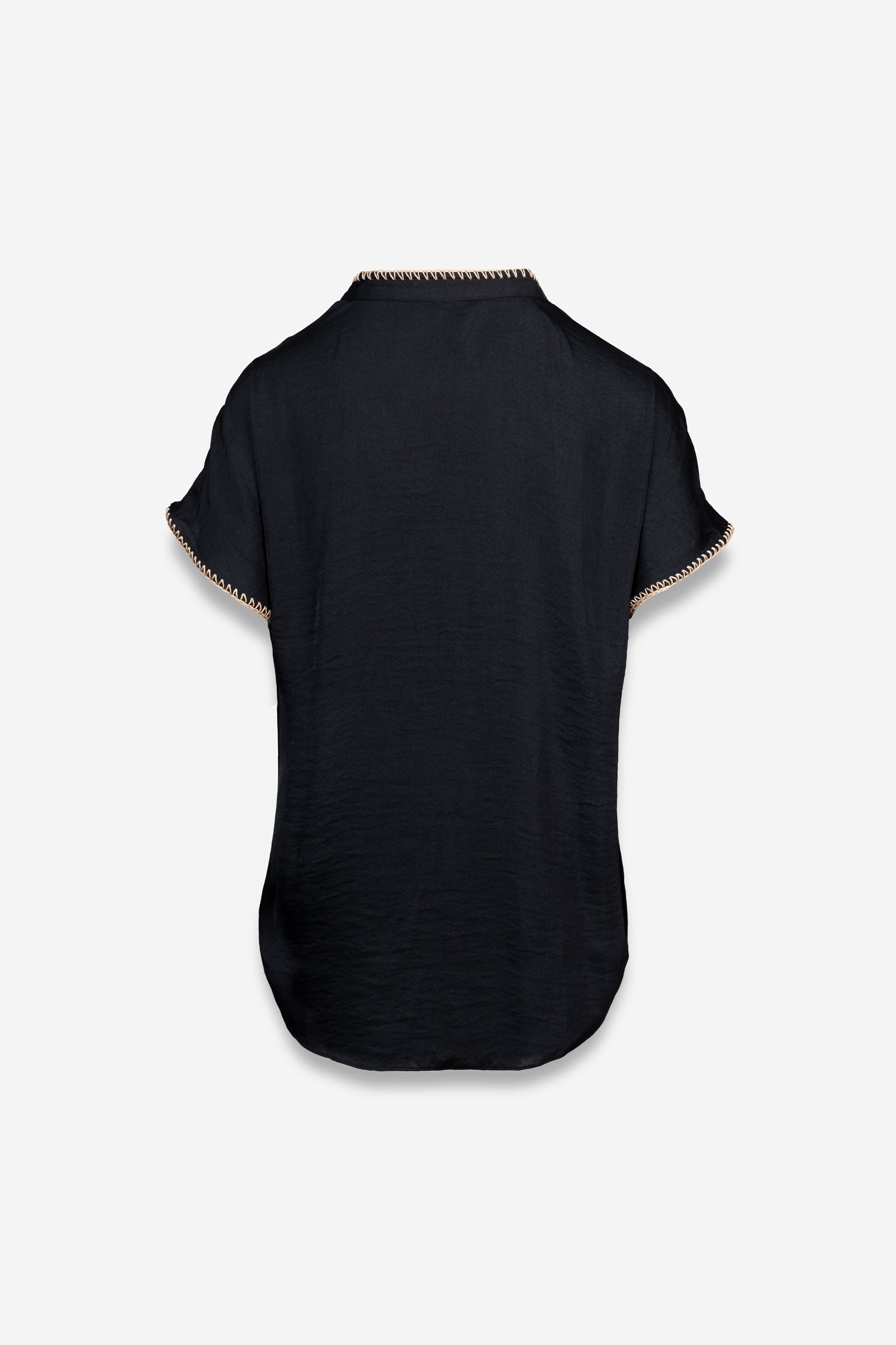 Margaux Stitch Blouse-Short Sleeves-Vixen Collection, Day Spa and Women's Boutique Located in Seattle, Washington