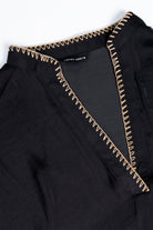 Margaux Stitch Blouse-Short Sleeves-Vixen Collection, Day Spa and Women's Boutique Located in Seattle, Washington