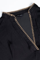 Margaux Stitch Blouse-Short Sleeves-Vixen Collection, Day Spa and Women's Boutique Located in Seattle, Washington