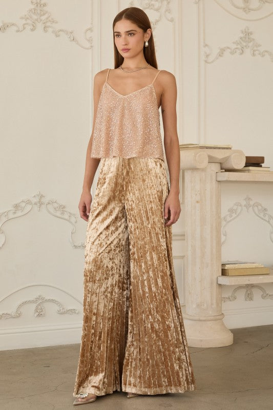 Celeste Shimmer Cami Top-Tank Tops-Vixen Collection, Day Spa and Women's Boutique Located in Seattle, Washington