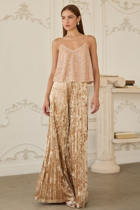 Celeste Shimmer Cami Top-Tank Tops-Vixen Collection, Day Spa and Women's Boutique Located in Seattle, Washington