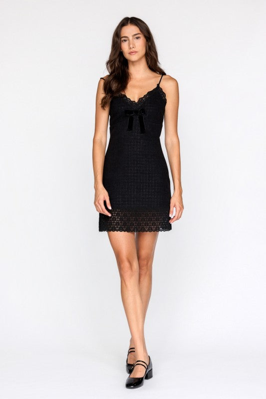 Women's Black Lace Trim Mini Dress | Vixen Collection Women's Black Lace Trim Mini Dress | Vixen Collection