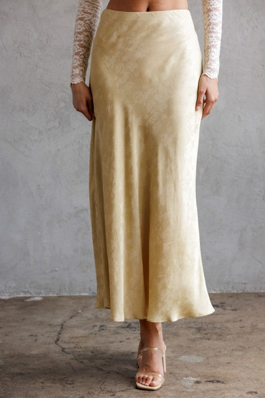 Sunbeam Silk Midi Skirt-Skirts-Vixen Collection, Day Spa and Women's Boutique Located in Seattle, Washington