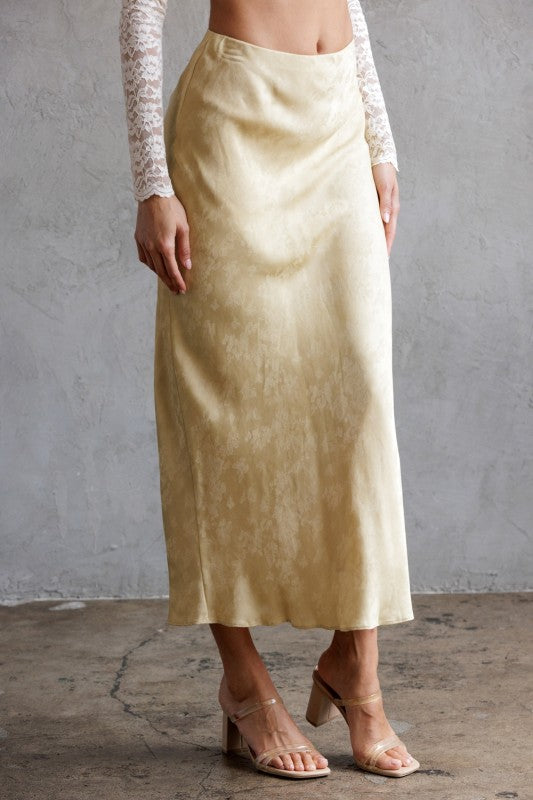 Sunbeam Silk Midi Skirt-Skirts-Vixen Collection, Day Spa and Women's Boutique Located in Seattle, Washington