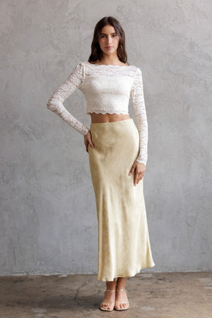 Sunbeam Silk Midi Skirt-Skirts-Vixen Collection, Day Spa and Women's Boutique Located in Seattle, Washington