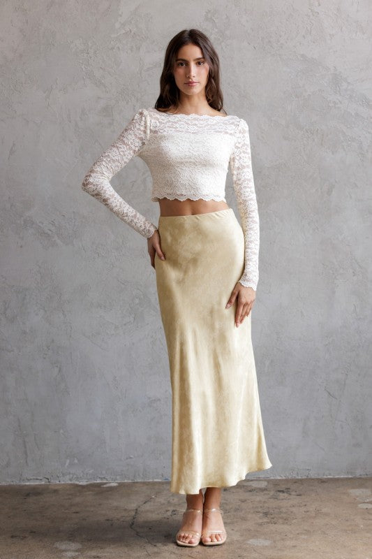 Sunbeam Silk Midi Skirt-Skirts-Vixen Collection, Day Spa and Women's Boutique Located in Seattle, Washington