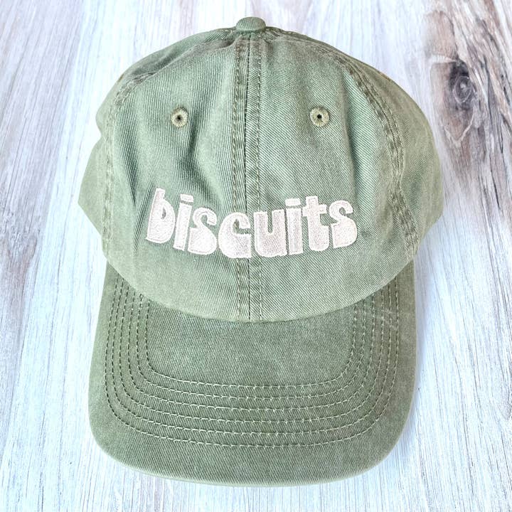 Biscuits Baseball Cap-Hats-Vixen Collection, Day Spa and Women's Boutique Located in Seattle, Washington
