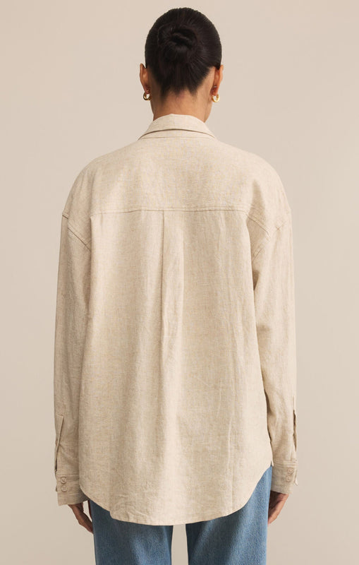 Alfie Button Up Shirt-Long Sleeves-Vixen Collection, Day Spa and Women's Boutique Located in Seattle, Washington